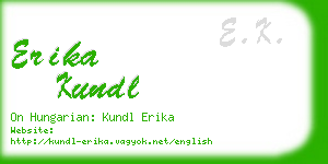 erika kundl business card